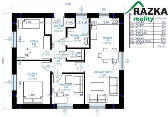 Prodej rodinného domu, Tachov, 72 m2