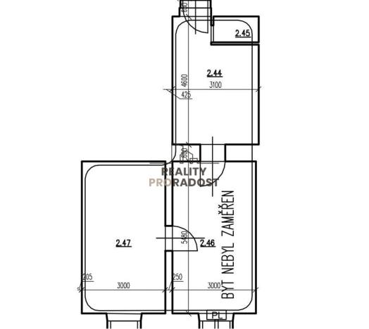 Pronájem bytu 2+1, Brno, Václavská, 47 m2