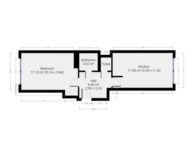 Pronájem bytu 2+kk, Praha - Michle, Mezipolí, 46 m2