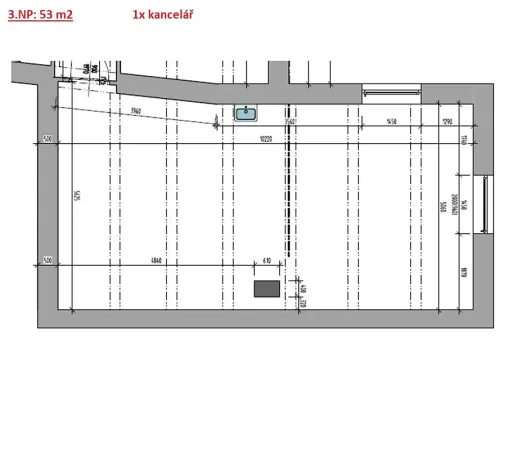 Pronájem kanceláře, Šumperk, Dr. E. Beneše, 53 m2