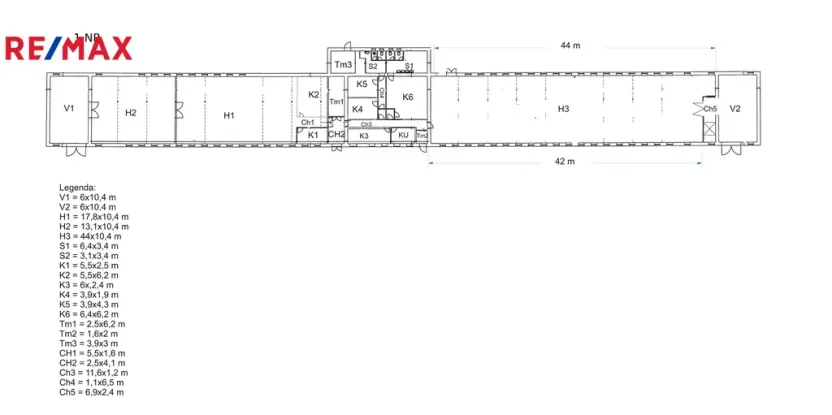 Prodej výrobních prostor, Věžky, 2322 m2