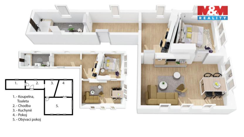 Prodej bytu 2+1, Praha - Kyje, Lipnická, 75 m2