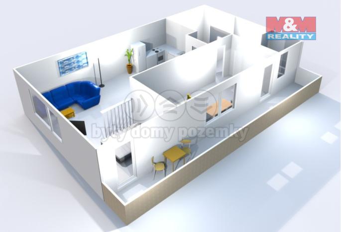 Prodej bytu 2+kk, Praha - Braník, Na výspě, 63 m2