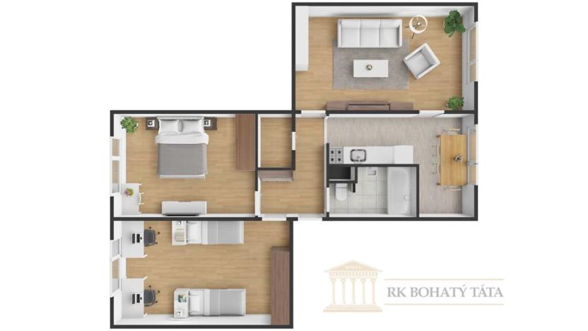 Prodej bytu 3+1, Ústí nad Labem - Severní Terasa, Jizerská, 84 m2
