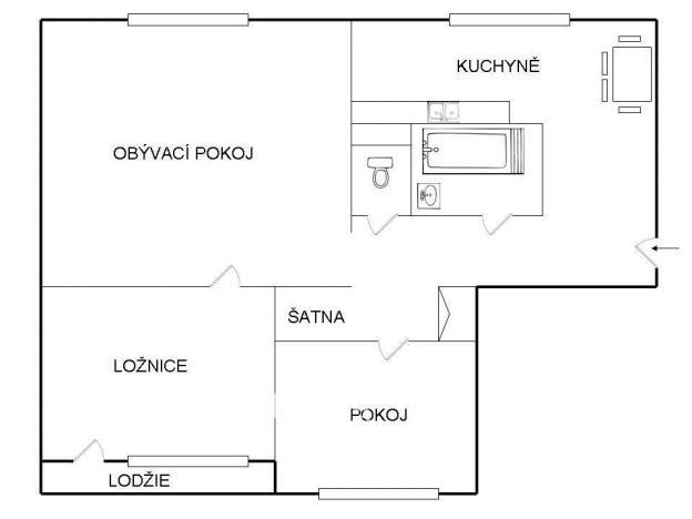 Prodej bytu 3+1, Bruntál, Okružní, 67 m2