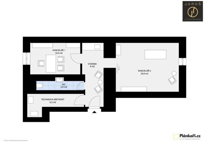 Pronájem kanceláře, Praha - Vinohrady, Sarajevská, 48 m2