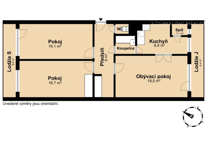 Prodej bytu 3+1, Praha - Vršovice, Baškirská, 73 m2