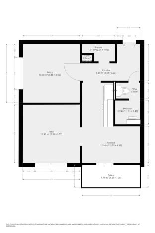 Pronájem bytu 2+1, Břeclav, J. Palacha, 48 m2