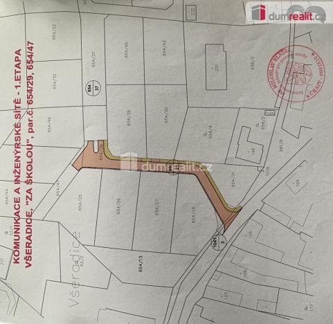 Prodej pozemku pro bydlení, Všeradice, 1071 m2
