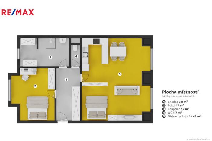 Pronájem bytu 2+kk, Praha - Dolní Chabry, U jízdárny, 82 m2