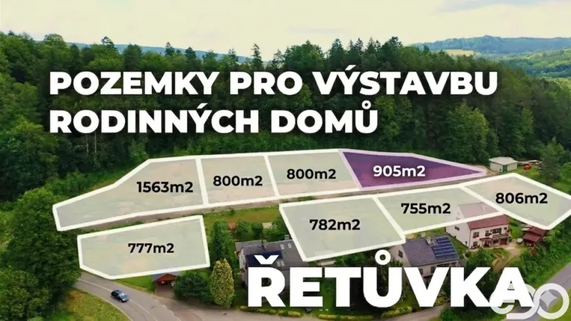 Prodej pozemku pro bydlení, Řetůvka, 905 m2