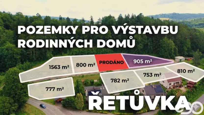 Prodej pozemku pro bydlení, Řetůvka, 905 m2