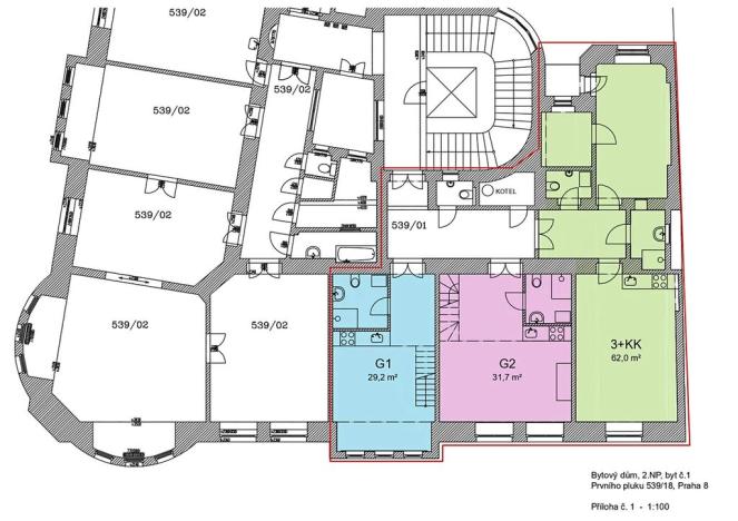 Prodej bytu 5+kk, Praha - Karlín, Prvního pluku, 147 m2