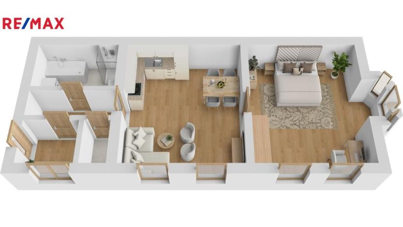 Pronájem bytu 2+kk, Police nad Metují, Masarykovo náměstí, 47 m2