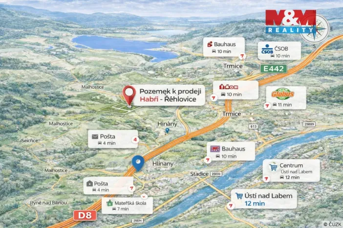 Prodej pozemku pro bydlení, Řehlovice, 1032 m2