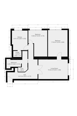 Pronájem bytu 3+1, Praha - Podolí, Na hřebenech II, 82 m2
