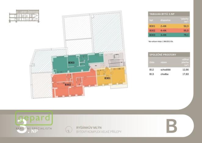 Prodej bytu 3+kk, Velké Přílepy, Pražská, 79 m2
