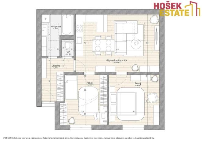 Prodej bytu 3+kk, Brno, ulice 1. května, 82 m2