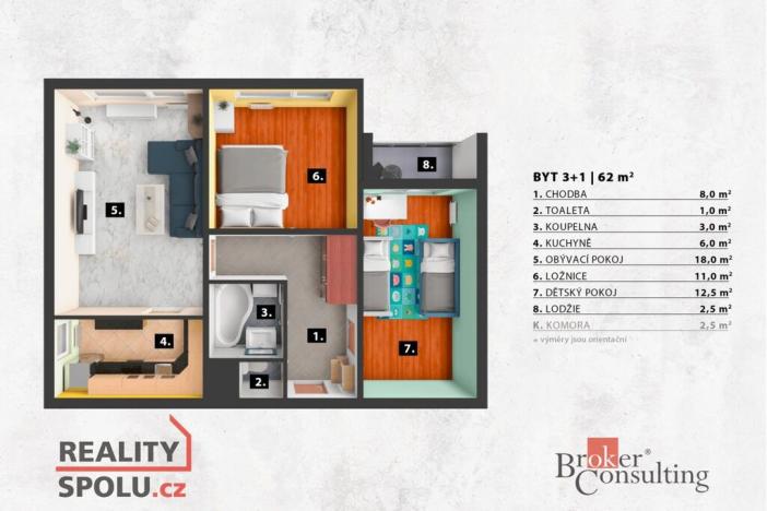 Prodej bytu 3+1, Praha - Modřany, Levského, 62 m2