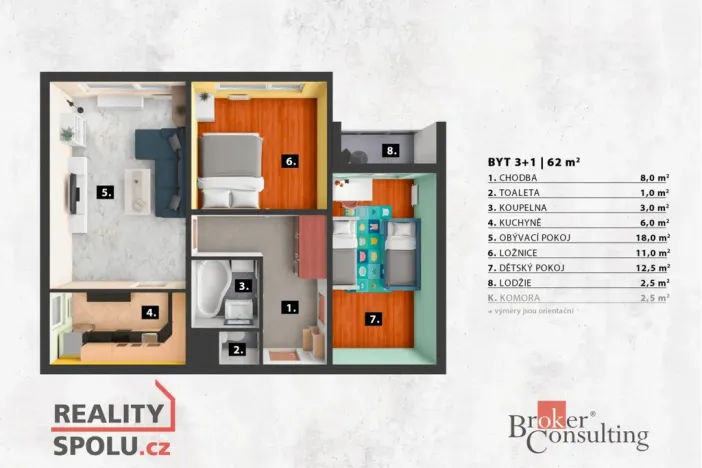 Prodej bytu 3+1, Praha - Modřany, Levského, 62 m2