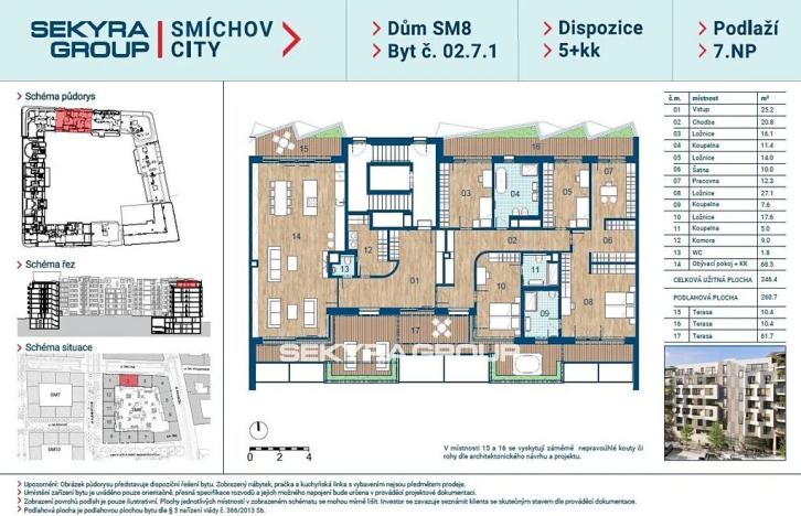 Prodej bytu 5+kk, Praha, Šiklové, 246 m2