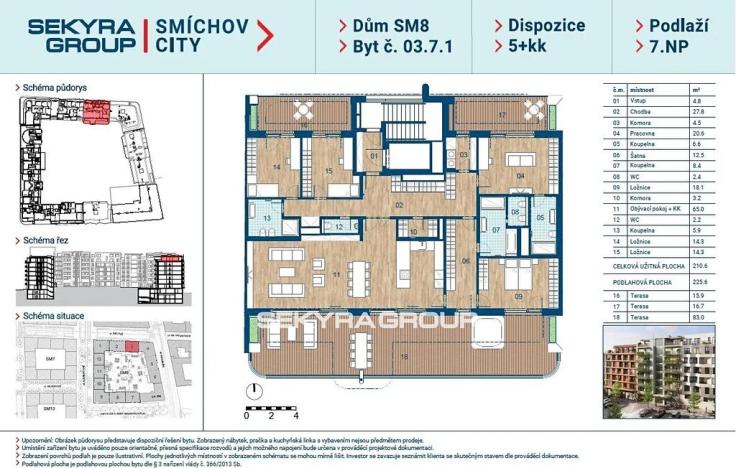 Prodej bytu 5+kk, Praha, Šiklové, 210 m2