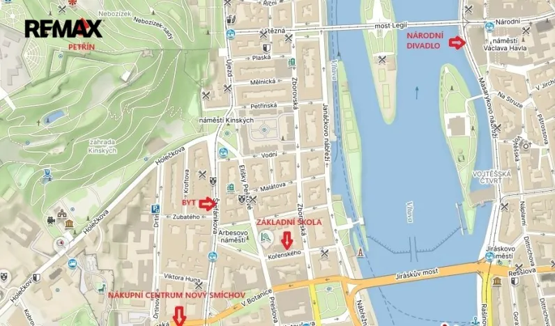 Prodej bytu 3+kk, Praha - Smíchov, Štefánikova, 76 m2
