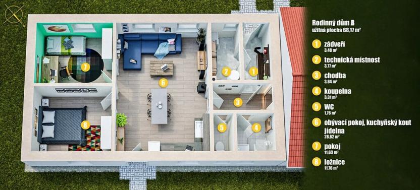 Prodej rodinného domu, Rozseč, 68 m2