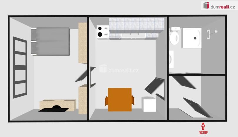 Pronájem bytu 1+1, Prušánky, Mlýnská, 26 m2