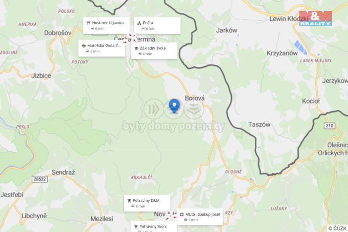 Prodej zahrady, Borová, 594 m2