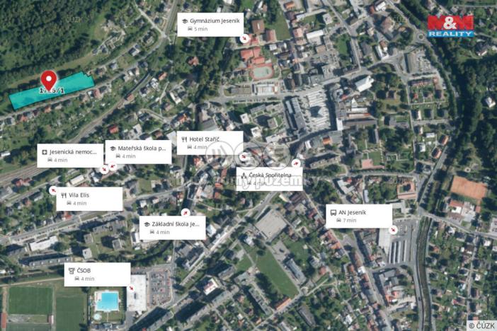 Prodej pozemku pro bydlení, Jeseník, Thámova, 1246 m2