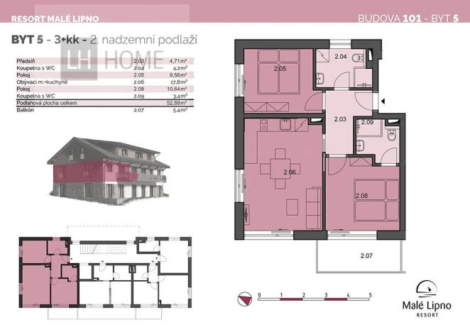 Prodej bytu 3+kk, Černá v Pošumaví, 52 m2