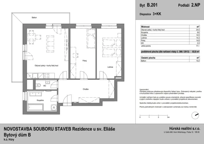 Prodej bytu 3+kk, Hůry, Pod Strání, 97 m2
