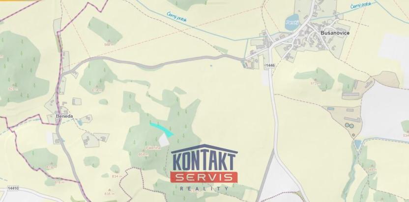 Prodej lesa, Bušanovice, 2562 m2