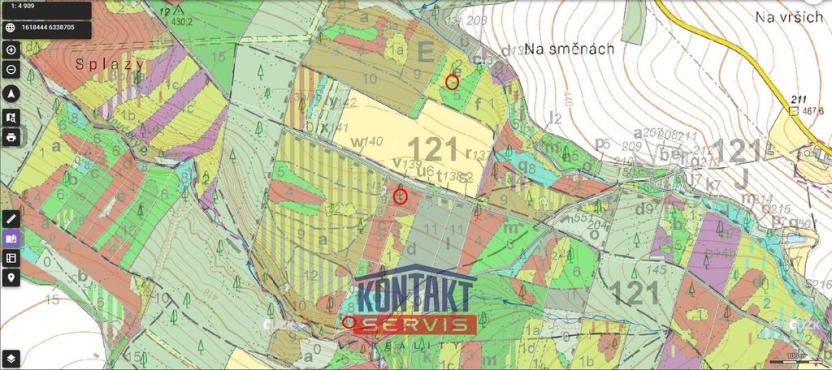 Prodej lesa, Bečice, 23812 m2