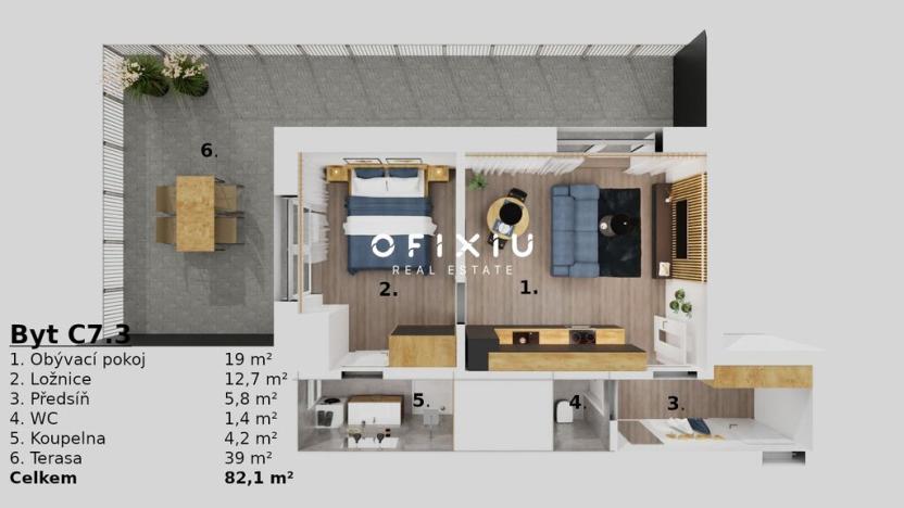Pronájem bytu 2+kk, Praha - Hloubětín, Za černým mostem, 43 m2