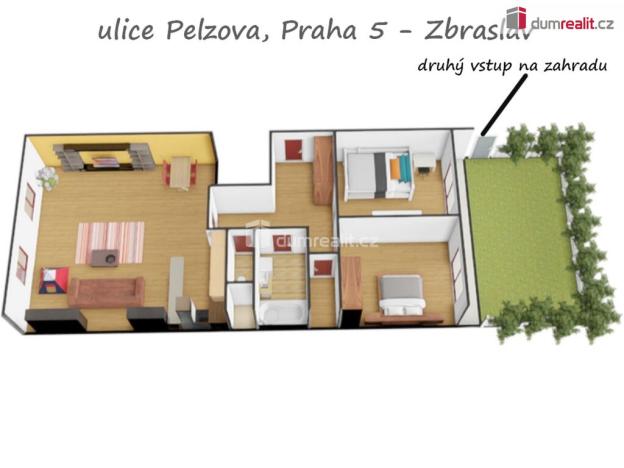 Prodej bytu 3+kk, Praha - Zbraslav, Pelzova, 82 m2