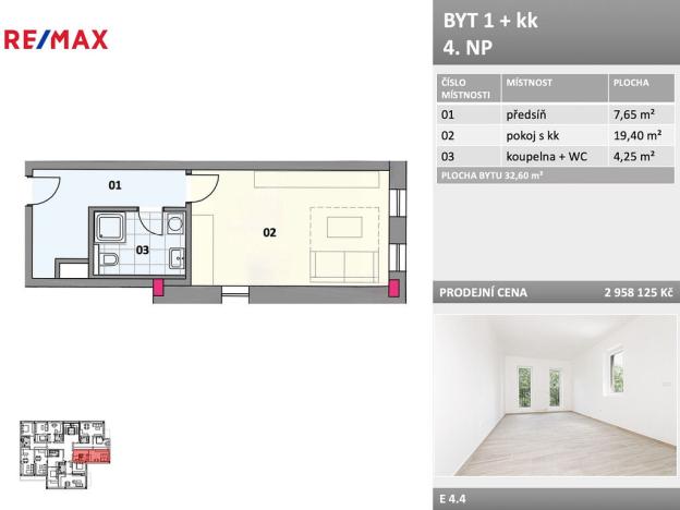 Prodej bytu 1+kk, Frýdek-Místek - Místek, Bezručova, 33 m2