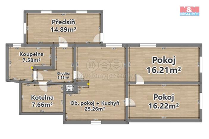 Prodej rodinného domu, Kožlany - Hodyně, 110 m2