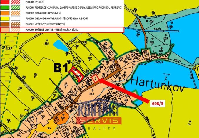 Prodej pozemku pro bydlení, Benešov nad Černou - Hartunkov, 391 m2
