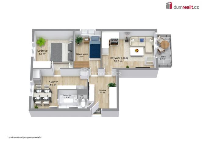 Prodej bytu 3+1, Ostrov, Kollárova, 61 m2