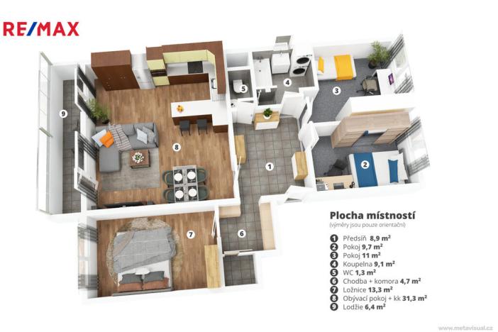 Prodej bytu 4+kk, Praha - Stodůlky, Píškova, 86 m2