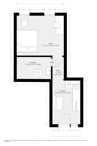Pronájem bytu 1+1, Brno, Kosmákova, 29 m2