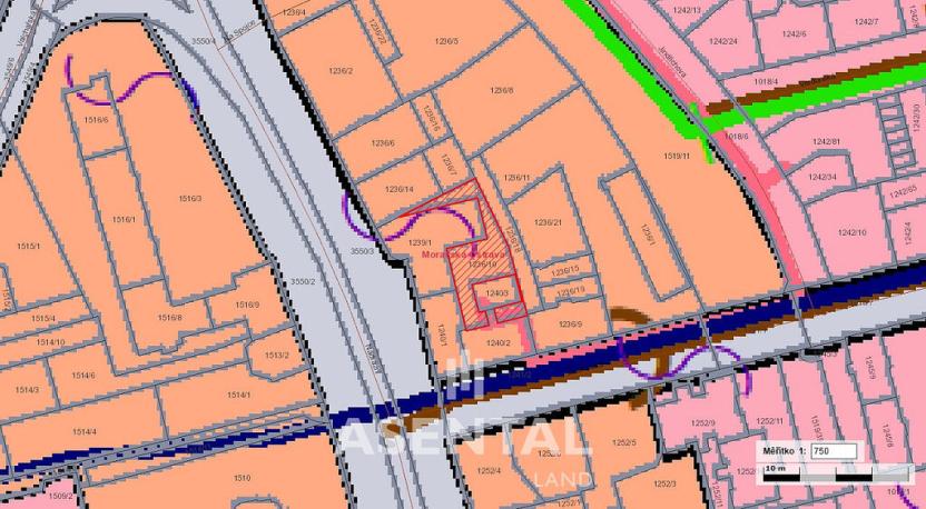 Prodej pozemku, Ostrava - Moravská Ostrava, Zborovská, 387 m2