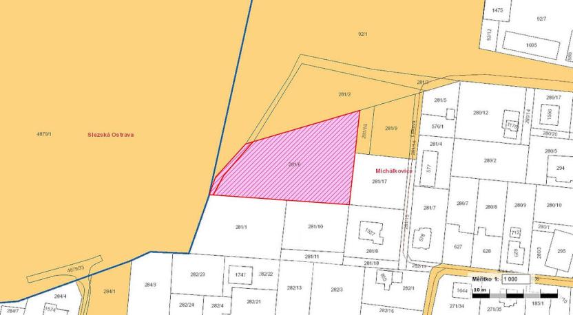 Prodej pozemku, Ostrava - Michálkovice, Liškova, 3184 m2
