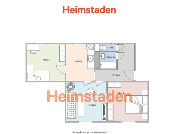 Pronájem bytu 3+1, Havířov - Město, Hybešova, 64 m2