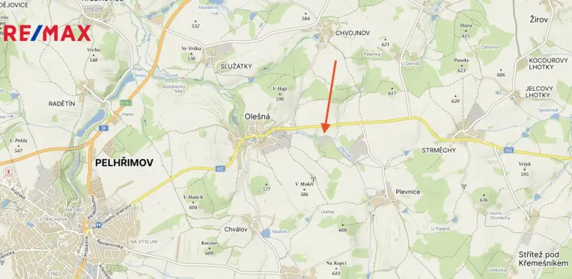 Pronájem výrobních prostor, Olešná, 1100 m2