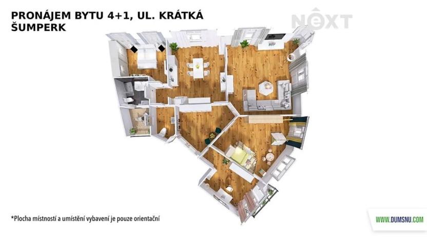 Pronájem bytu 4+1, Šumperk, Krátká, 190 m2