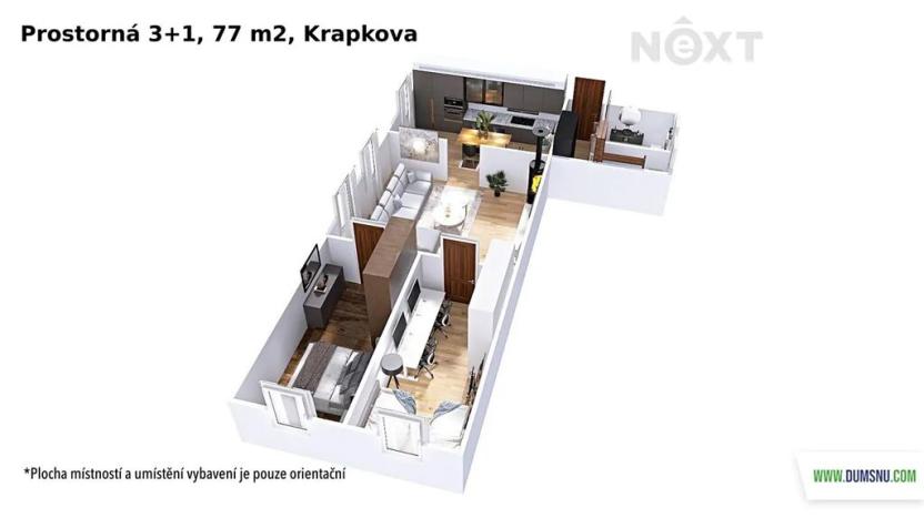 Prodej bytu 3+1, Šumperk, Krapkova, 89 m2