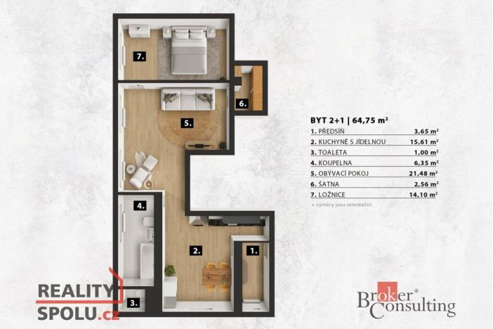 Prodej bytu 2+1, Praha - Modřany, Klostermannova, 64 m2